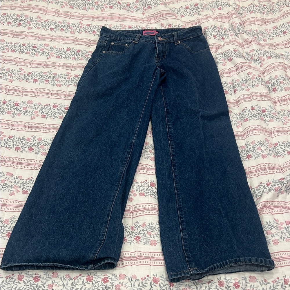 Edikted Dark Blue Flare Jeans